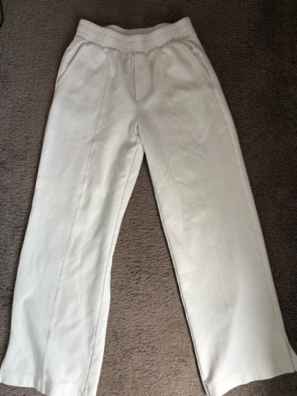 Old Navy White Wide-Leg Track Pants